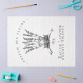 ラベフランスのンダーヴィンテージフラワーロゴの切り離し 薄葉紙 (クラフト)