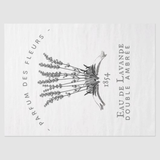 ラベフランスのンダーヴィンテージフラワーロゴの切り離し 薄葉紙 (正面)