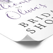 ラベミニマルンダーブライダルシャワーウェルカムサイン ポスター (角)