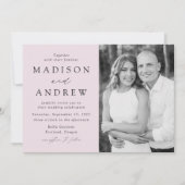 ラベモダンエレガントンダ写真結婚の 招待状 (正面)