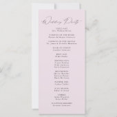 ラベモダンンエレガントダー結婚式 プログラム (裏面)