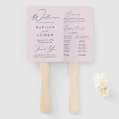 ラベモダンンエレガントダー結婚式 プログラム ハンドファン (正面&裏面)