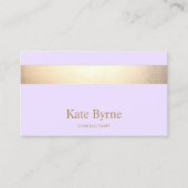 ラベモダンンエレガント金ゴールドストライプ 名刺 (正面)