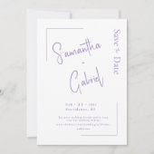 ラベモダンンダカップル写真結婚式の日付を保存 セーブザデート (正面)