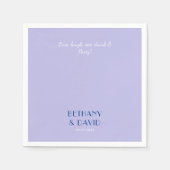 ラベモダンンダーとブルー結婚ズ スタンダードカクテルナプキン (正面)