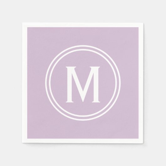 ラベモダンンダーカスタムラウンドフレーミングモノグラム スタンダードカクテルナプキン (正面)