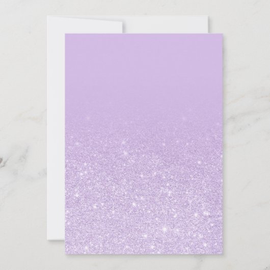 ラベモダンンダーグリッターグラデーションパープルスウィート16 招待状 (裏面)