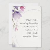 ラベモダンンダーフローラバイブル結婚クリスチャン 招待状 (裏面)