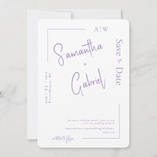 ラベモダンンダー写真結婚式の日付を保存II セーブザデート (正面)