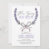 ラベモダンンダー彼女は結び目ブライダルシャワー 招待状 (正面)