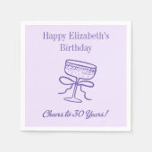 ラベモダンンダー応援30年誕生日ナプキン スタンダードカクテルナプキン (正面)