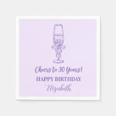 ラベモダンンダー応援30年誕生日ナプキン スタンダードカクテルナプキン (正面)