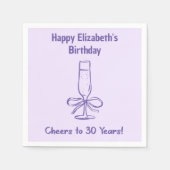 ラベモダンンダー応援30年誕生日ナプキン スタンダードカクテルナプキン (正面)