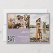 ラベモダンンダーQrの名前結婚3枚 招待状 (裏面)