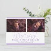 ラベモダンンパープルハローワールドフォトコラージュ 案内状 (スタンド正面)