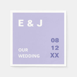 ラベモダンンパープル結婚ズ・ナプキン スタンダードカクテルナプキン