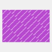 ラベモダンンピンク柄ストライプ誕生日 ラッピングペーパーシート (正面2)