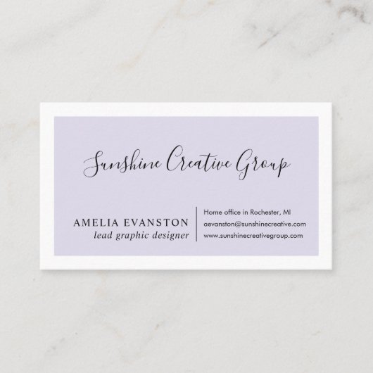 ラベモダンンミニマルダーパープル 名刺 (正面)