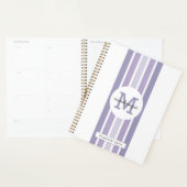 ラベモノグラムのンダーのシストライプェードパーソナライズされた プランナー手帳 (ディスプレー)