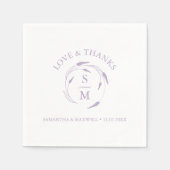ラベモノグラムのンダ結婚ーのナプキン スタンダードカクテルナプキン (正面)