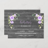 ラベユニークンフラワーズバーンドウ結婚ィーズ 出欠カード (正面/裏面)