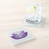 ラベリラックスンダの蓮の花を再生 ガラスコースター (アングル)