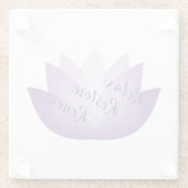 ラベリラックスンダの蓮の花を再生 ガラスコースター (裏面)