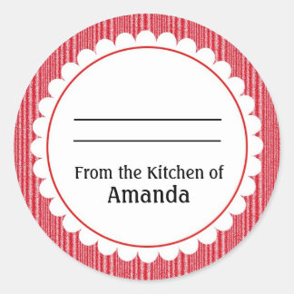 ラベルで作ったステッカーのキッチンから ラウンドシール