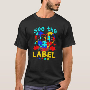 ラベルなしのパズル自閉症意識を見る Tシャツ