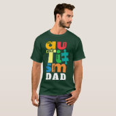 ラベルなし自閉症のパパを表示 Tシャツ (正面フル)