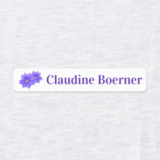 ラベルにクリマティス花アイロン ラベル