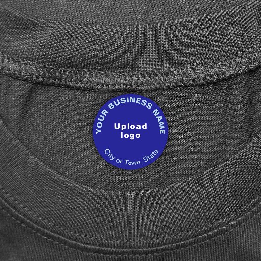 ラベルにブルーラウンドアイロンを使用したビジネスブランド ラベル