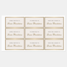 ラベルに戻るクラスの金ゴールド蔵書票ライブラリ