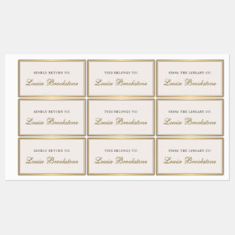 ラベルに戻るクラスの金ゴールド蔵書票ライブラリ ラベル