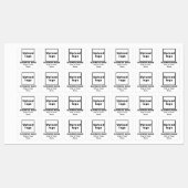 ラベルに白スクエアアイアンのビジネスブランド ラベル (シート)