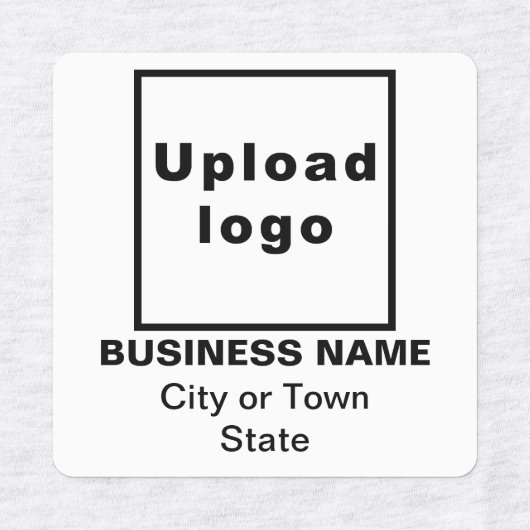 ラベルに白スクエアアイアンのビジネスブランド ラベル (デザイン1)