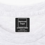 ラベルに黒い正方形アイロンのビジネスのタグライン ラベル (貼付)