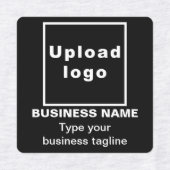 ラベルに黒い正方形アイロンのビジネスのタグライン ラベル (デザイン1)