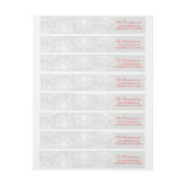 ラベルのまわりのクリスマスの雪片の覆い ラップアラウンドラベル (シート)