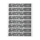 ラベルのまわりのヴィンテージの黒板の雪片の覆い ラップアラウンドラベル (シート)