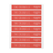 ラベルのまわりの幸せな家族の休日の覆い ラップアラウンドラベル (シート)