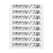 ラベルのまわりの魅力的なビーチの銀製結婚式の覆い ラップアラウンドラベル (シート)