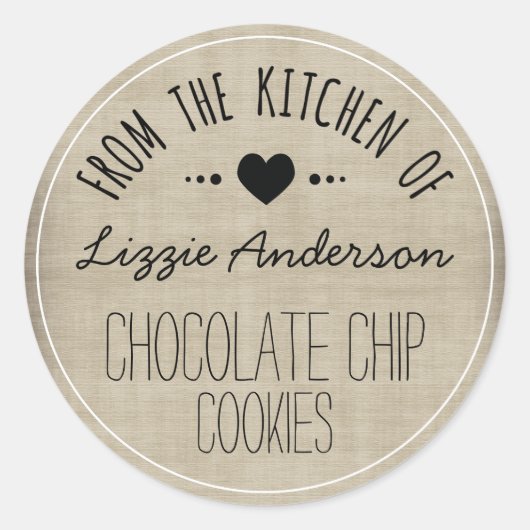 ラベルのキッチンからカントリーキッチンラップ ラウンドシール (正面)