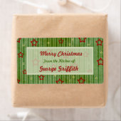 ラベルのキッチンからクリスマスの星。 ラベル (インサイチュ)