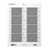 ラベルのキッチンからクリスマス灰色の雪 ラベル (フルシート)