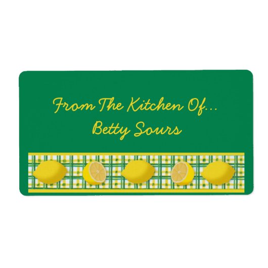 ラベルのキッチンからレモン ラベル (正面)