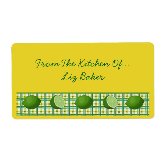 ラベルのキッチンのライム ラベル (正面)