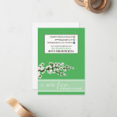 ラベルのスタイリストの桜Notecards (りんご) ノートカード (正面/裏面インサイチュ)