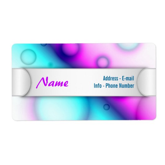 ラベルのバブル抽象芸術の背景 ラベル (正面)