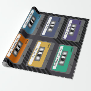 ラベルのパーソナライズMixtape ラッピングペーパー